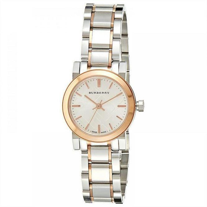 Burberry The City Silver Dial Two Tone Steel Strap Watch for Women - BU9205