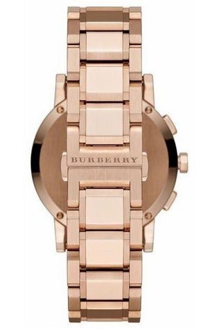 Burberry The City White Dial Rose Gold Steel Strap Watch for Women - BU9204