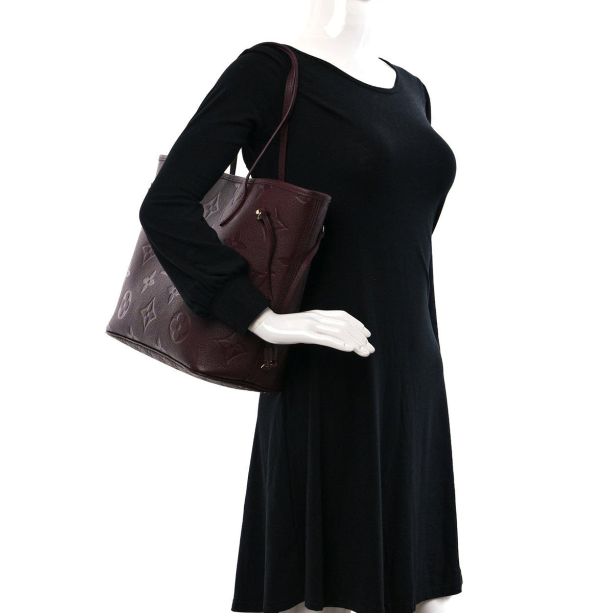 Louis Vuitton Neverfull MM Tote Bag - Wine Burgundy