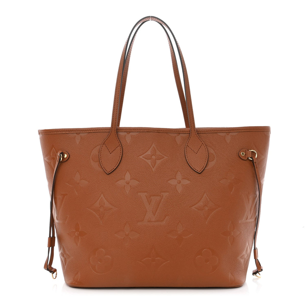 Louis Vuitton Empreinte Monogram Giant Neverfull MM Tote Bag - Cognac