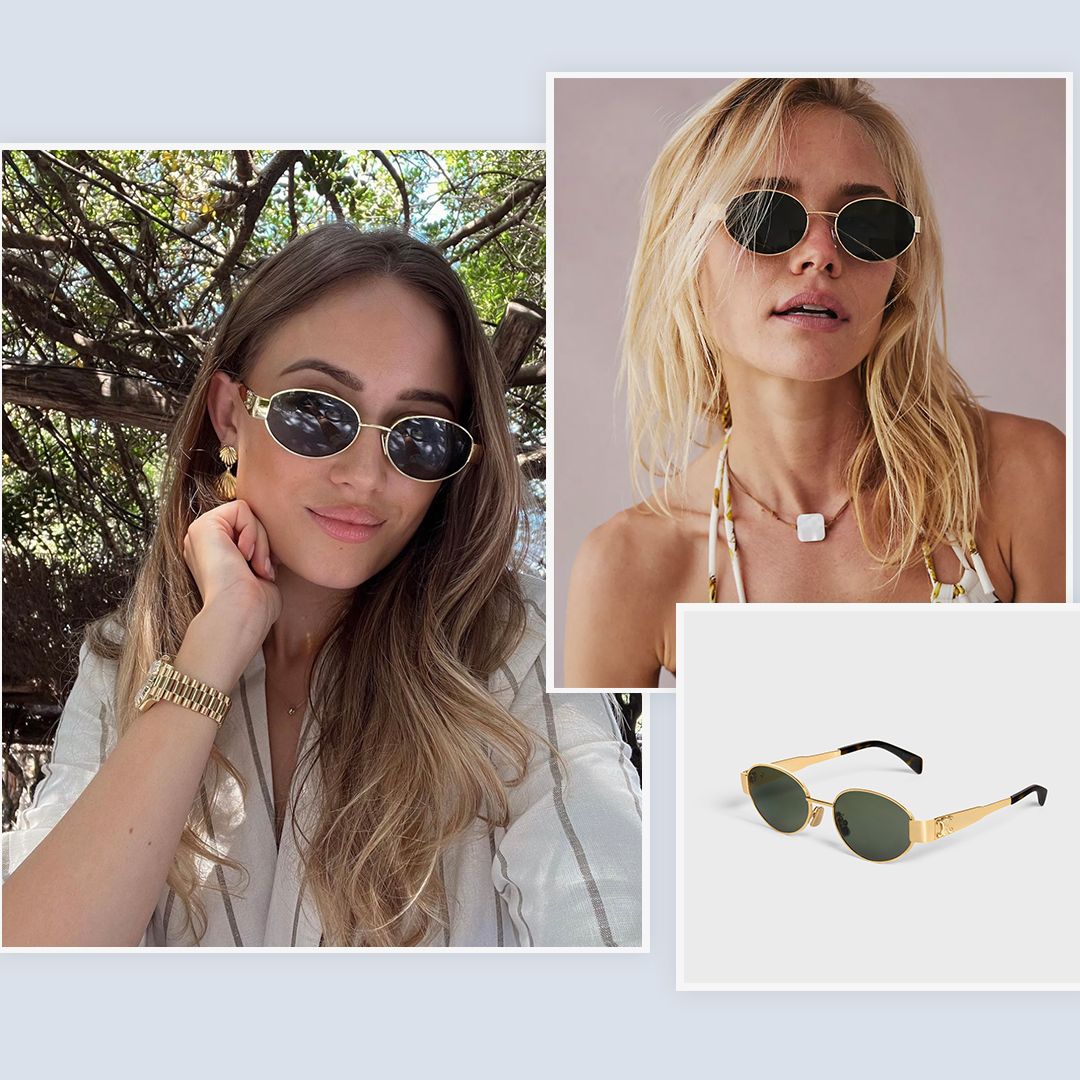 Celine CL40235 30N Triomphe Metal Gold Sunglasses