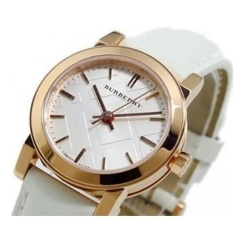 Burberry The City White Dial White Leather Strap Watch for Women - BU9209