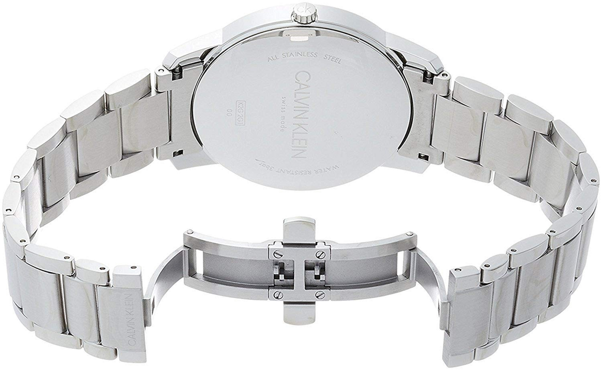 Calvin Klein City Blue Dial Silver Steel Strap Watch for Men - K2G2114N