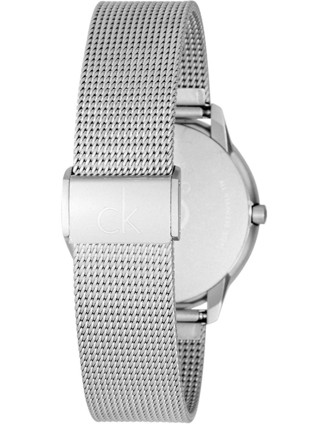 Calvin Klein Minimal Silver Dial Silver Mesh Bracelet Watch for Men - K3M2112Z