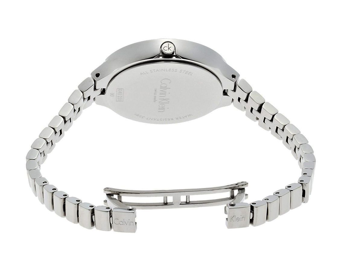 Calvin Klein Lively Silver Dial Silver Steel Strap Watch for Women - K4U23126