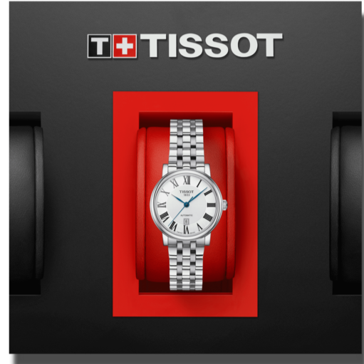 Tissot T Classic Carson Premium Automatic Lady Silver Dial Silver Steel Strap Watch for Women - T122.207.11.033.00
