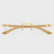 Cartier Signature C de Men Rimless Rectangle Transparent Eyeglasses