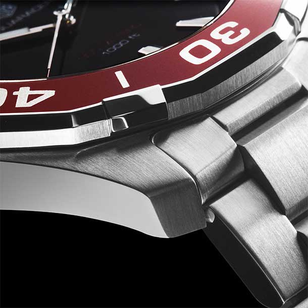 Tag Heuer Aquaracer Black Dial Silver Steel Strap Watch for Men - WAY101B.BA0746