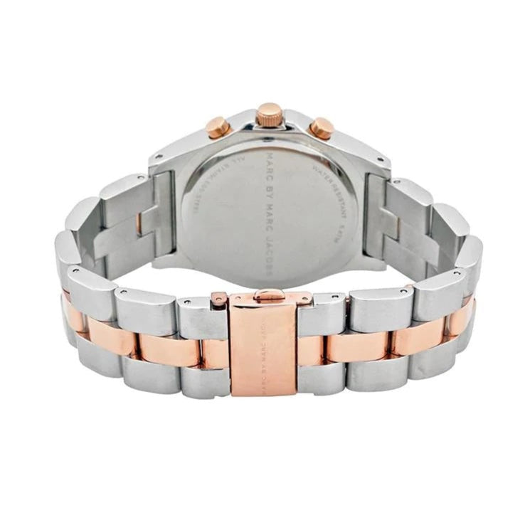 Marc Jacobs Marc Silver Dial Two Tone Steel Strap Watch for Women- MBM3170
