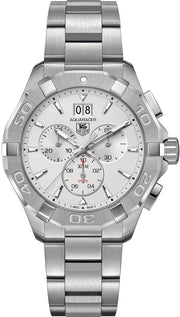 Tag Heuer Aquaracer White Dial Silver Steel Strap Watch for Men - CAY1111.BA0927