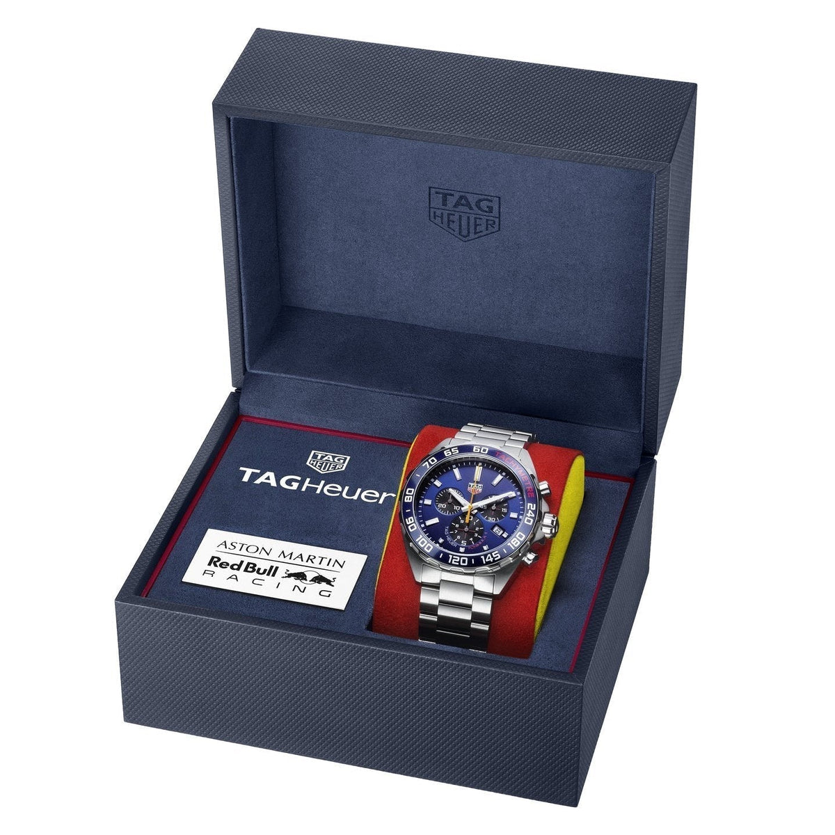 Tag Heuer Formula 1 Aston Martin Red Bull Racing Blue Dial Silver Steel Strap Watch for Men - CAZ101AB.BA0842