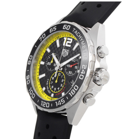 Tag Heuer Formula 1 Chronograph Black Dial Black Rubber Strap Watch for Men - CAZ101AC.FT8024