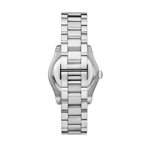 Emporio Armani Federica Three-Hand Date Blue Dial Silver Steel Strap Watch For Women - AR11593