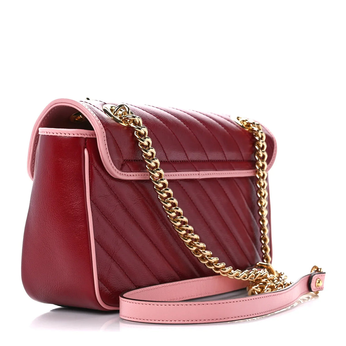 Gucci GG Marmont Small Shoulder Bag - Maroon