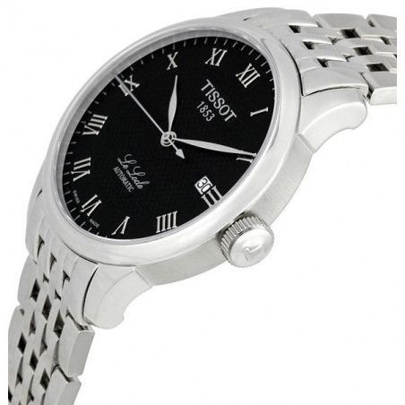 Tissot T Classic Le Locle Powermatic 80 Black Dial Silver Steel Strap Watch For Women - T41.1.483.53