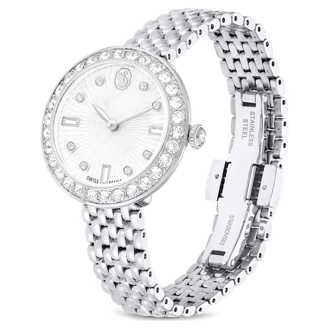 Swarovski Certa Crystals Silver Dial Silver Steel Strap Watch for Women - 5673022