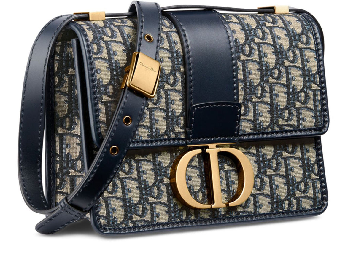 Dior 30 Montaigne Jacquard Bag - Blue Dior Oblique