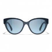 Title: Chanel Women Butterfly Dark Blue Gradient Sunglasses