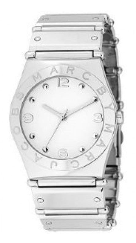 Marc Jacobs Amy White Dial Silver Steel Strap Watch for Women - MBM8518