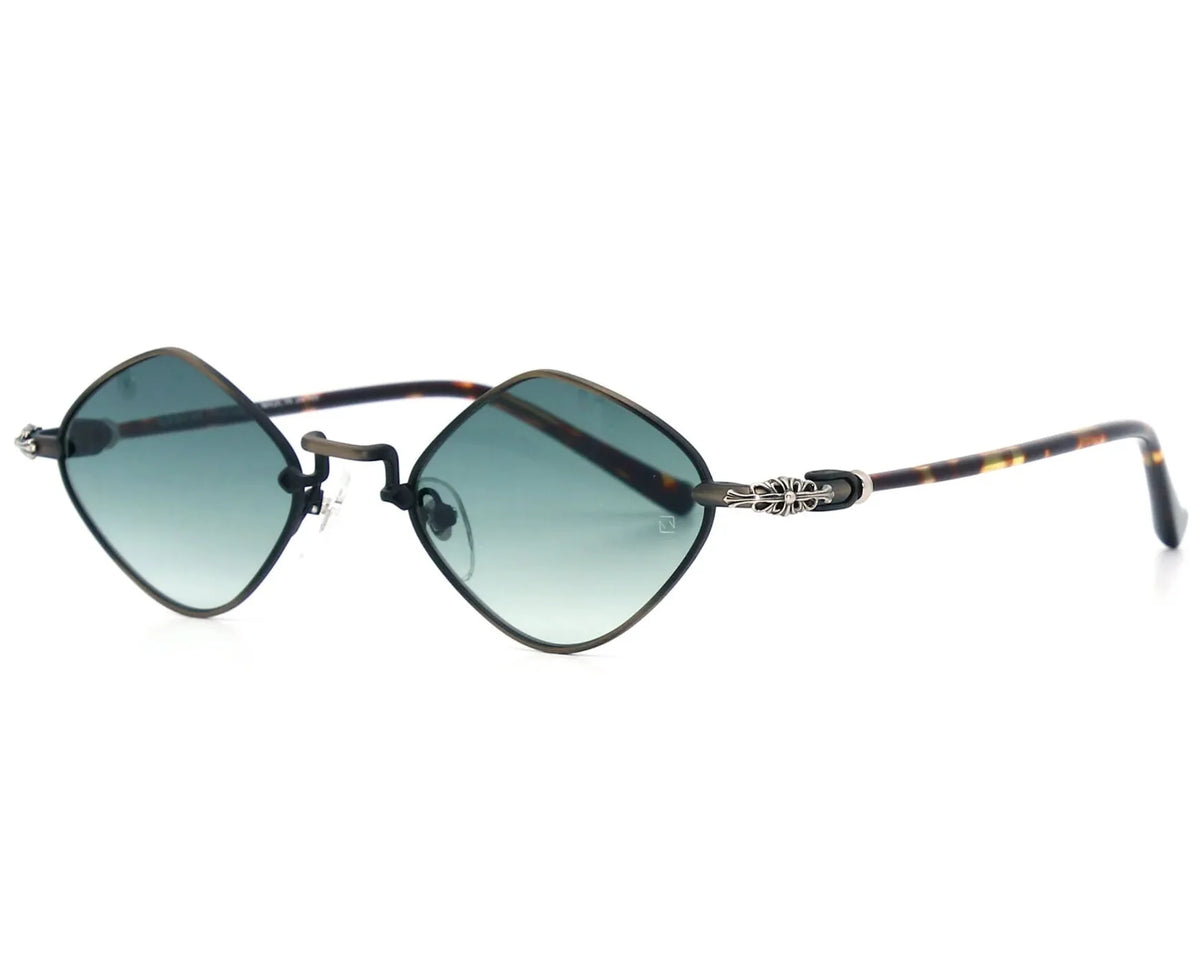 Chrome Hearts Diamond Dog 2154 Unisex Tortoiseshell & Black Diamond Sunglasses