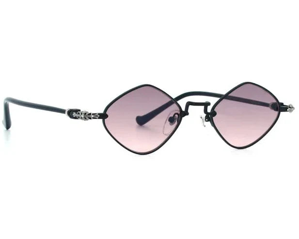 Chrome Hearts Diamond Dog 2158 Unisex Black & Burgundy Diamond Sunglasses