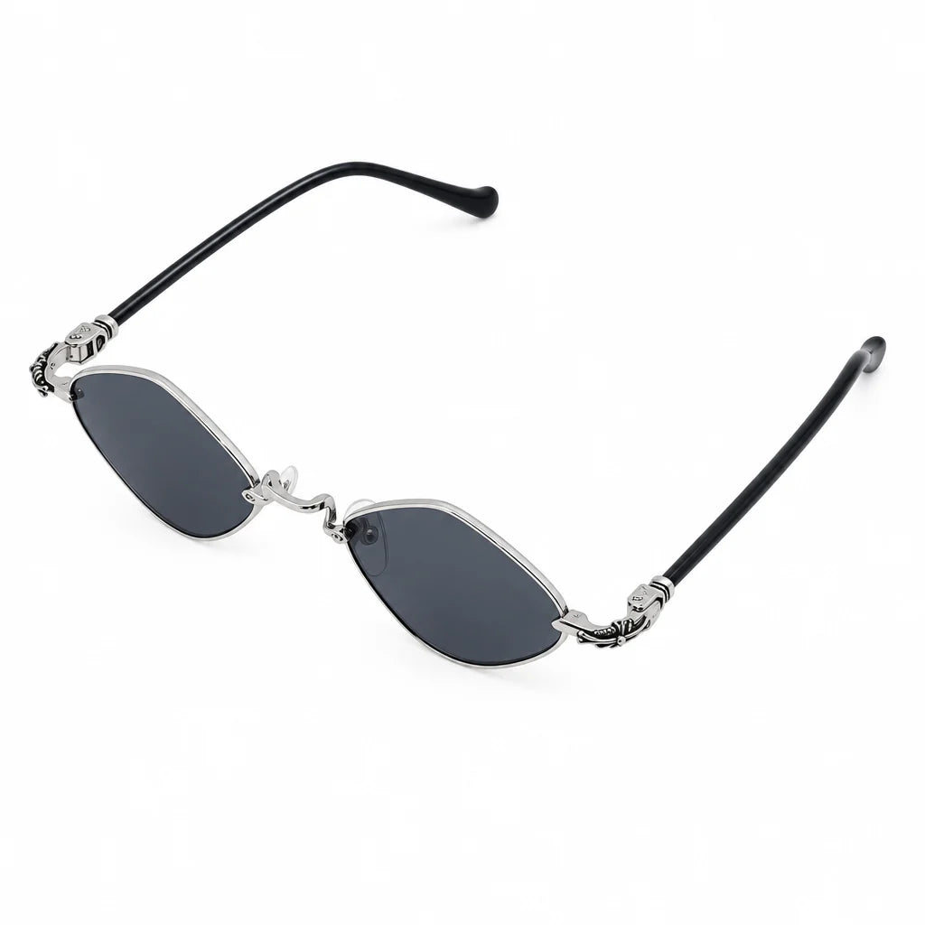 Chrome Hearts Diamond Dog 2160 Unisex Dark Grey Diamond Sunglasses
