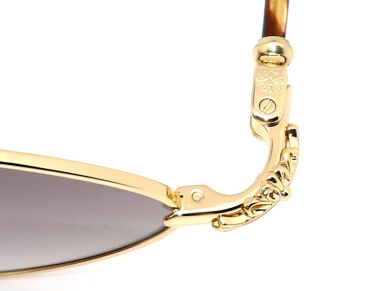 Chrome Hearts Diamond Dog 2157 Unisex Gold & Tortoiseshell Diamond Sunglasses