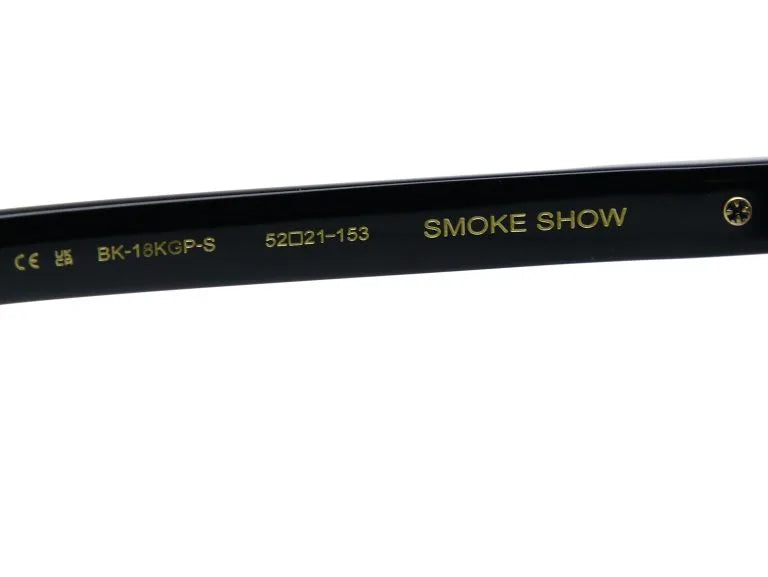 Chrome Hearts Smoke Show 3358 Unisex Gold & Black Gothic Round Rectangular Sunglasses