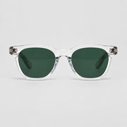 Chrome Hearts Smoke Show 3361 Unisex Clear Crystal & Silver Gothic Round, Rectangular Sunglasses