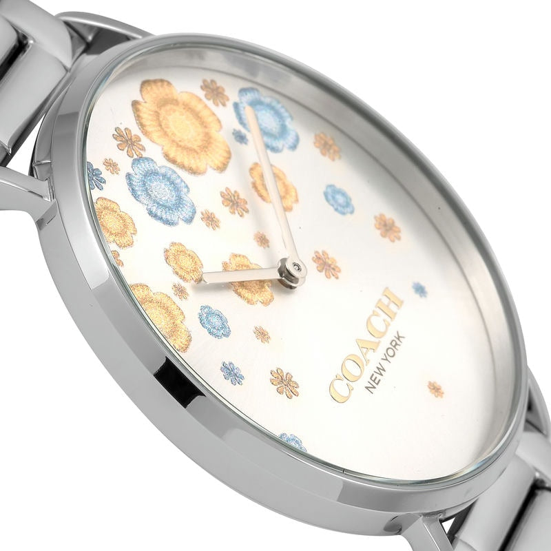 Coach Perry Quartz Silver Dial Brown Leather Strap Watch for Women - 14503326
