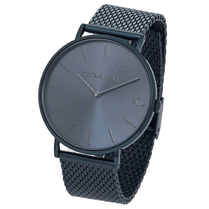 Coach Charles Blue Dial Blue Mesh Bracelet Watch for Men - 14602146