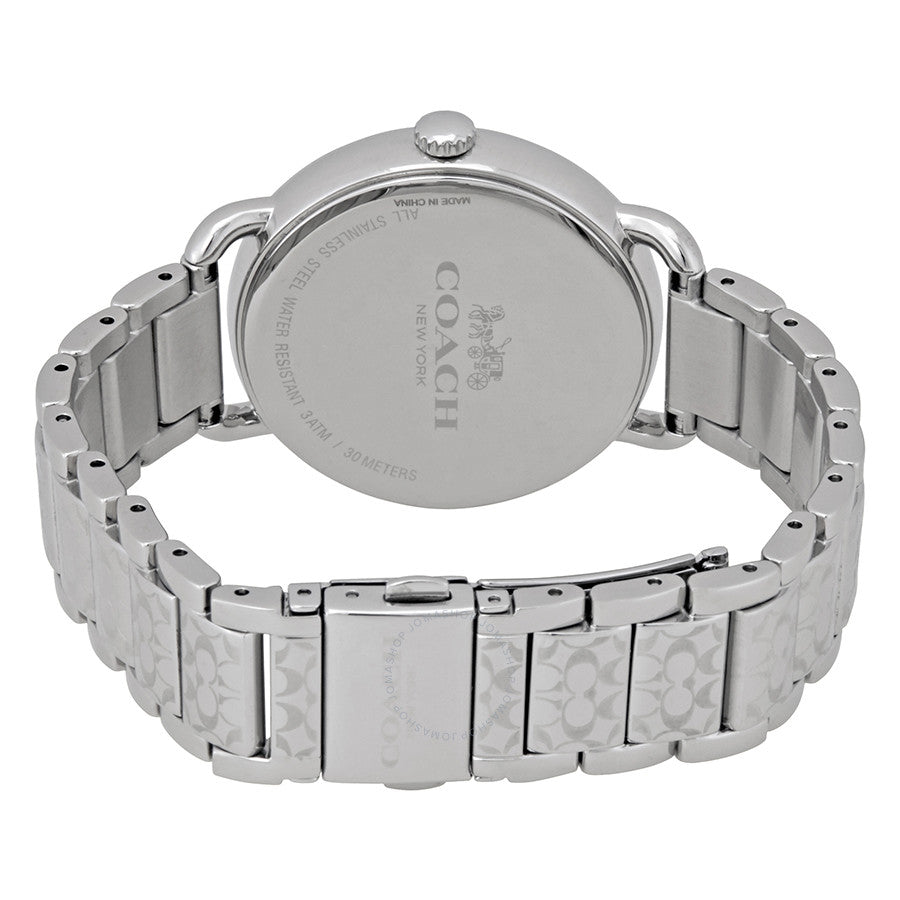 Coach Delancey White Dial Silver Steel Strap Watch for Women - 14502495