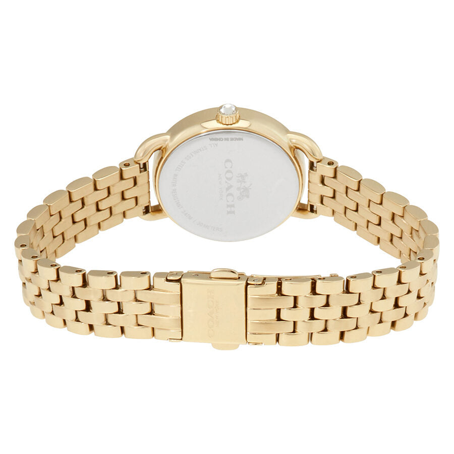 Coach Delancey Mother of Pearl Dial Gold Steel Strap Watch for Women - 14502478