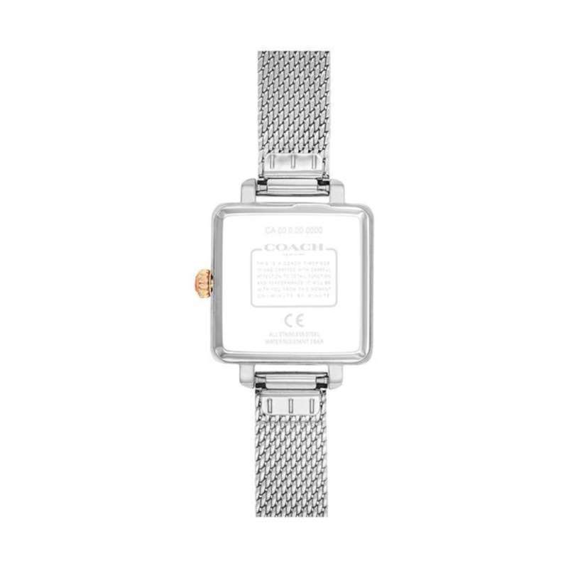 Coach Cass White Dial Silver Mesh Bracelet Watch for Women - 14503697