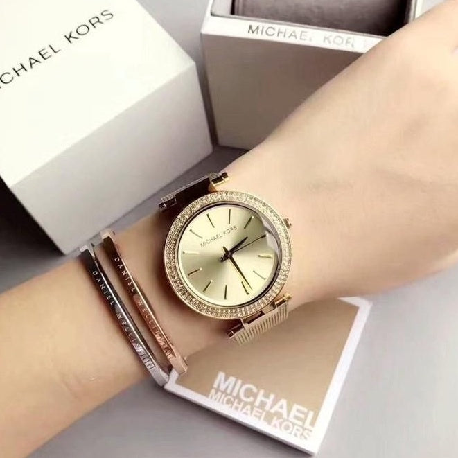 Michael Kors Darci Gold Dial Gold Mesh Bracelet Watch for Women - MK3368