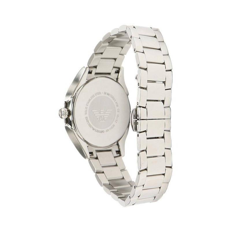 Emporio Armani Valeria Quartz Mother of Pearl Dial Silver Steel Strap Watch For Women - AR11030