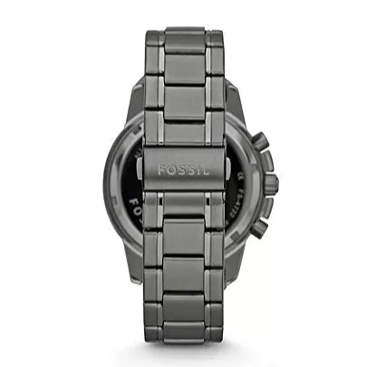 Fossil Dean Chronograph Black Dial Black Steel Strap Watch for Men - FS4721
