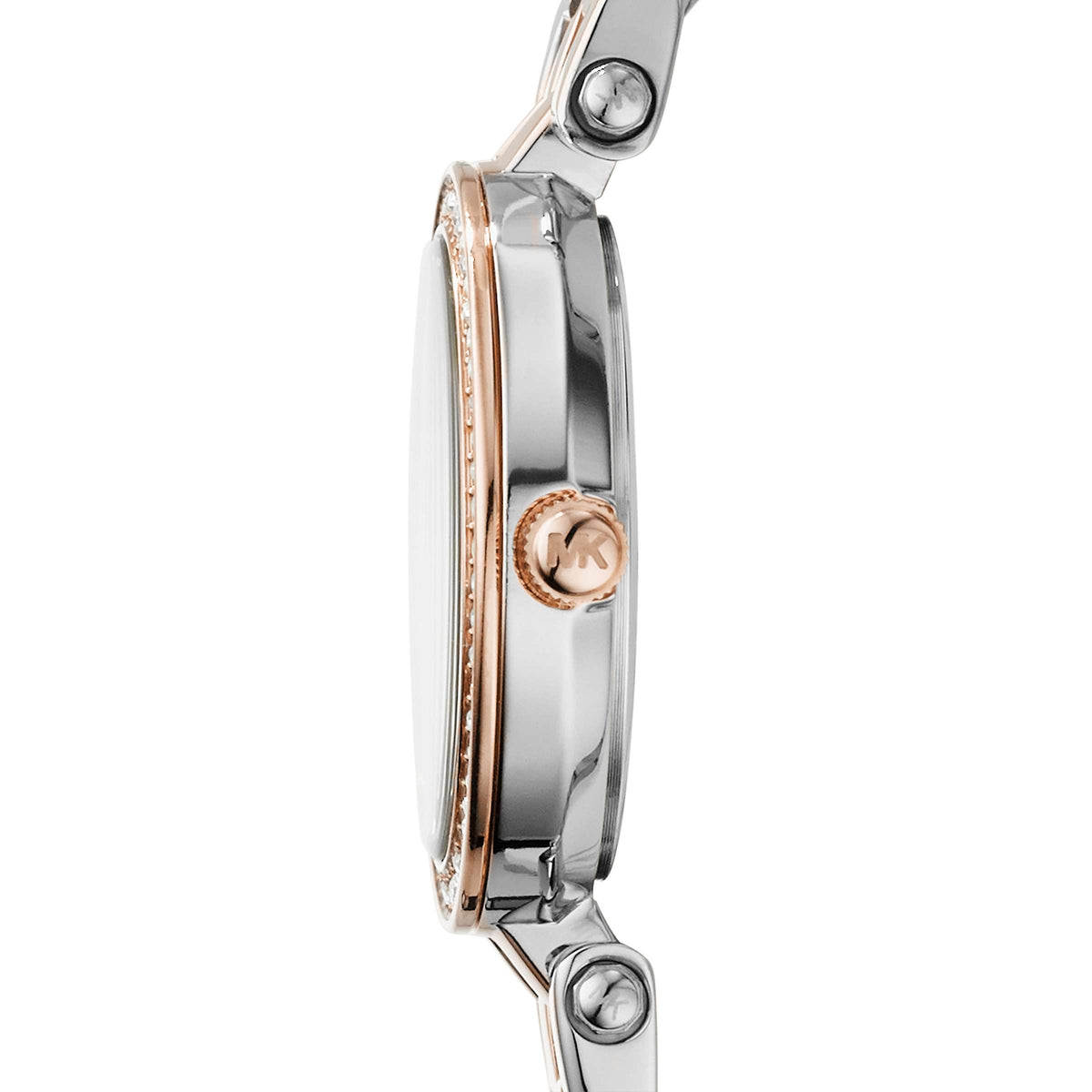Michael Kors Darci Silver Dial Two Tone Steel Strap Watch for Women - MK3298
