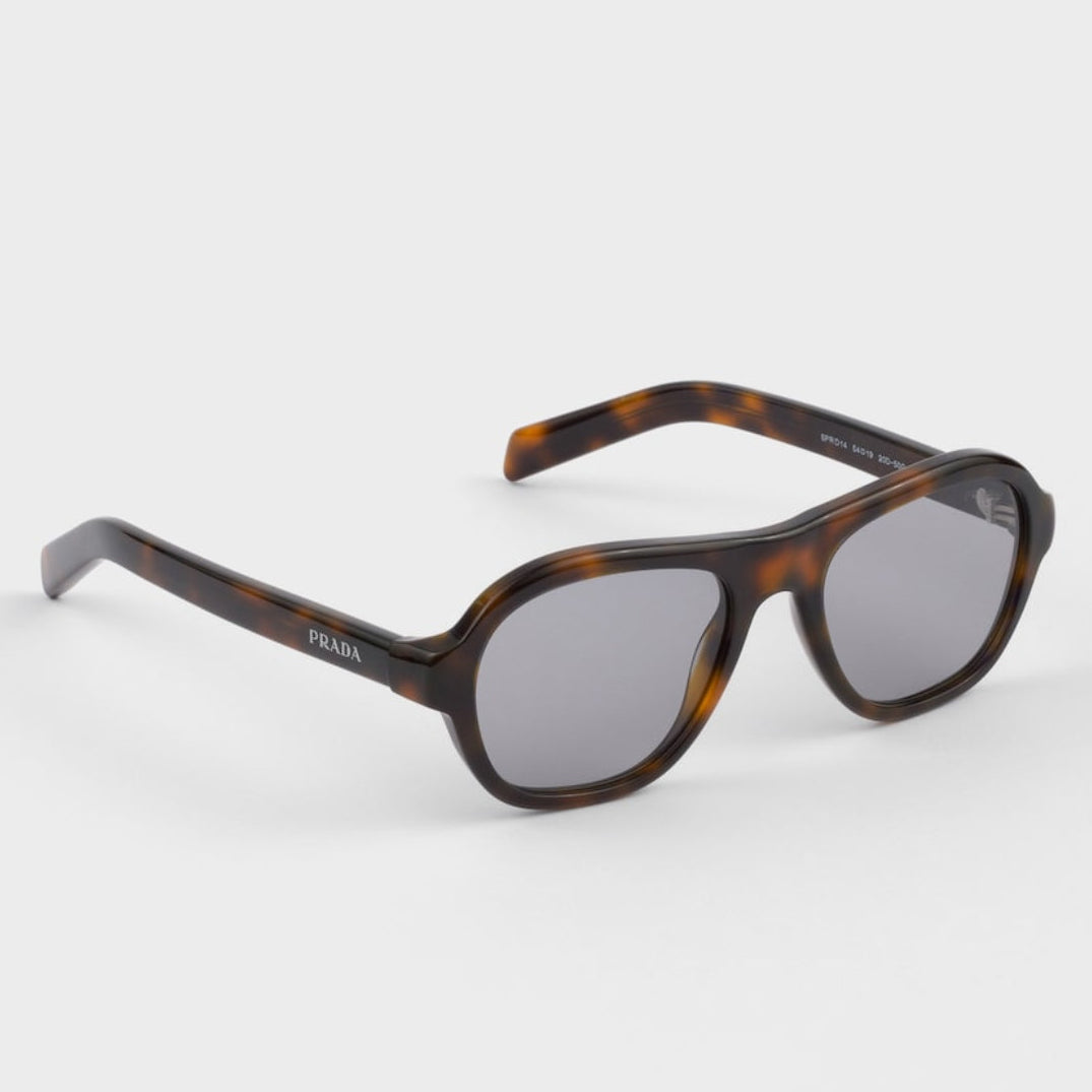 Prada Men Pilot Frame Juniper Tortoiseshell Sunglasses