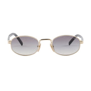 Prada Women Round Frame Pale Gold Sunglasses