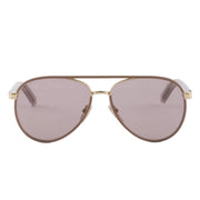 Prada Women Pilot Frame Pale Gold Sunglasses