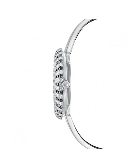 Swarovski Crystal Rose Black Dial Silver Steel Strap Watch for Women - 5484076