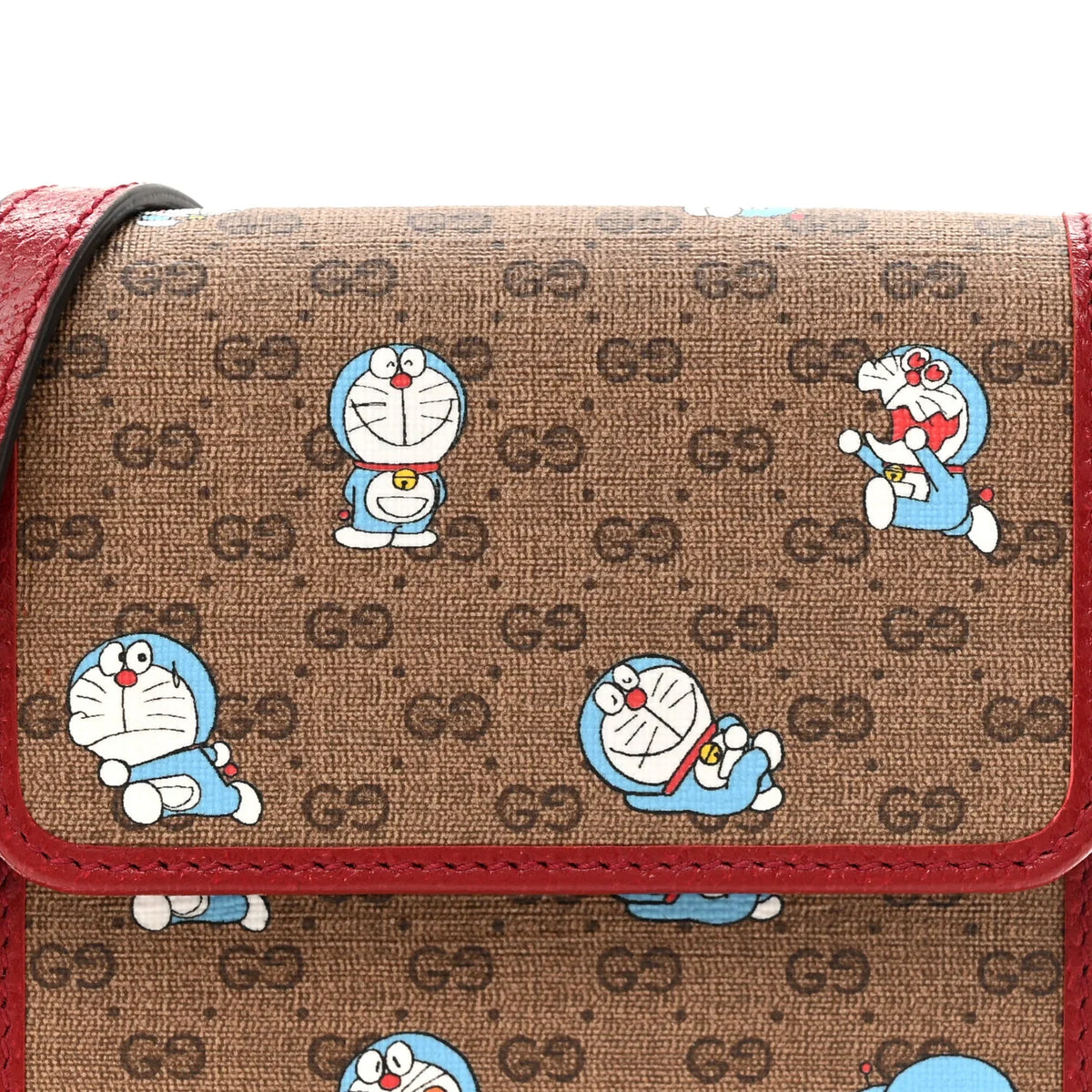 Gucci X Doraemon GG Supreme Crossbody Bag – Brown