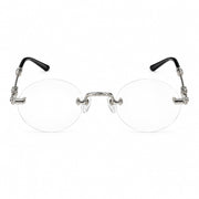 Chrome Hearts Pills I 1915 Unisex Silver Rimless Oval Optical Glasses