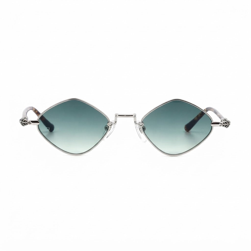 Chrome Hearts Diamond Dog 2153 Unisex Silver & Tortoiseshell Diamond Sunglasses