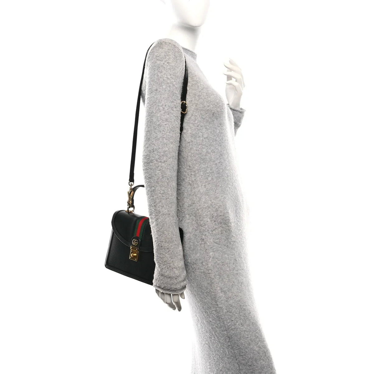 Gucci Ophidia Medium Top Handle Bag - Black
