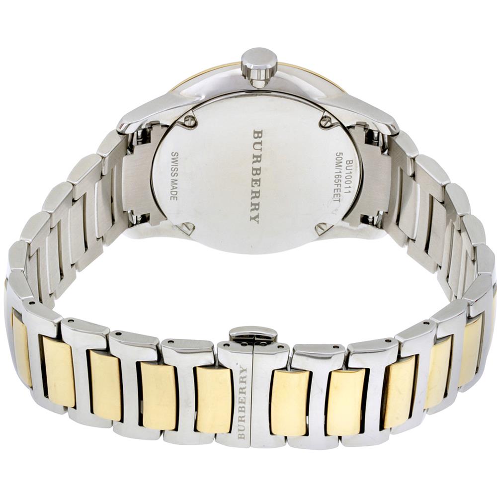 Burberry The Classic Gold Dial Two Tone Steel Strap Watch for Men - BU10011