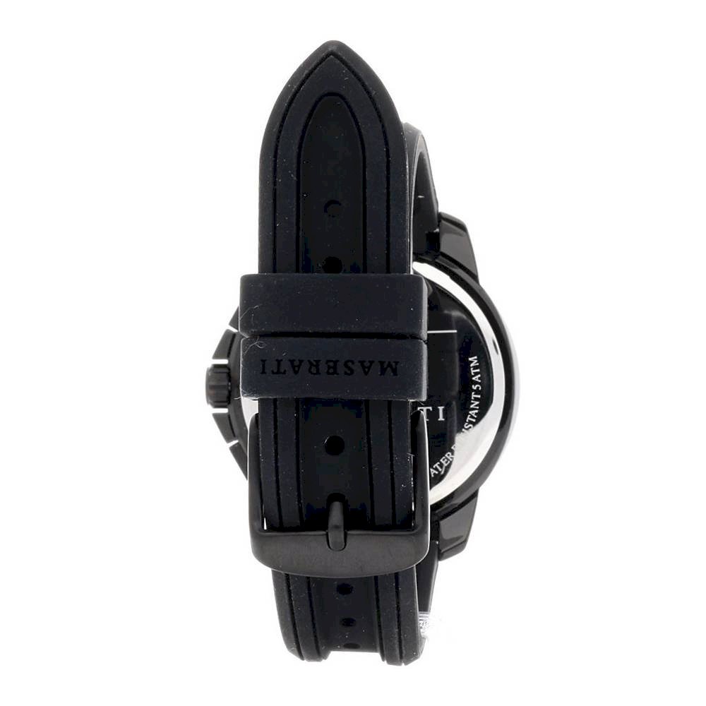 Maserati SFIDA Black Dial Black Rubber Strap Watch For Men - R8851123004