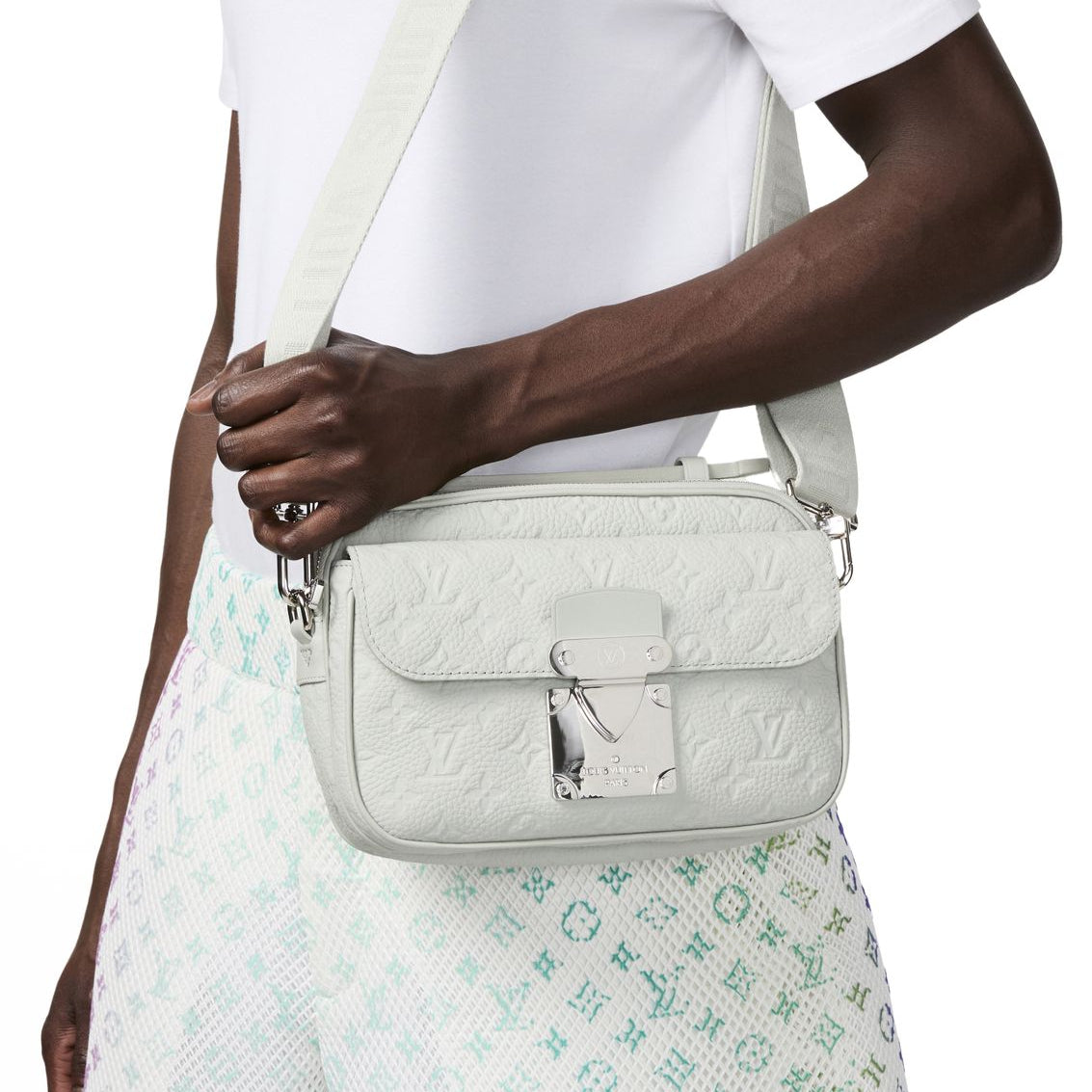 Louis Vuitton S Lock Messenger Shoulder Bag - Mineral Gray