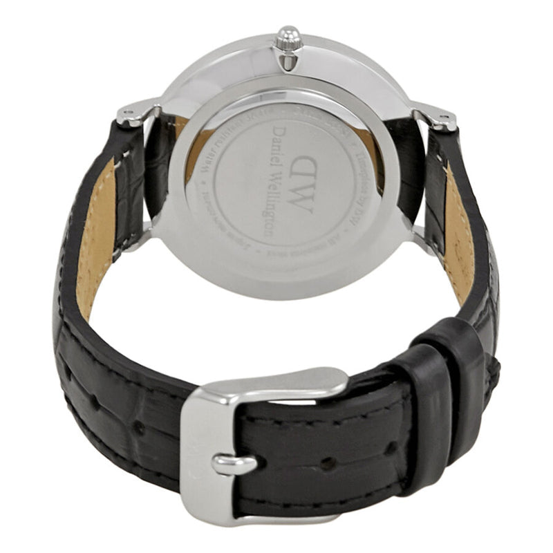 Daniel Wellington Classic Petite Reading Black Dial Black Leather Strap Watch For Women - DW00100179